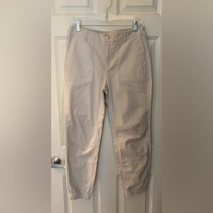LOFT Stretch Cotton Utility Pant, Size 4